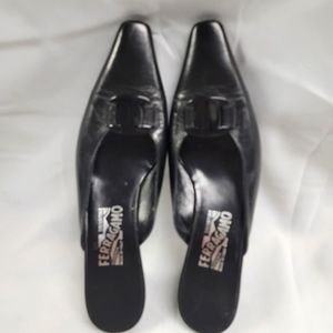 Salvatore Ferragamo open back Leather Mules